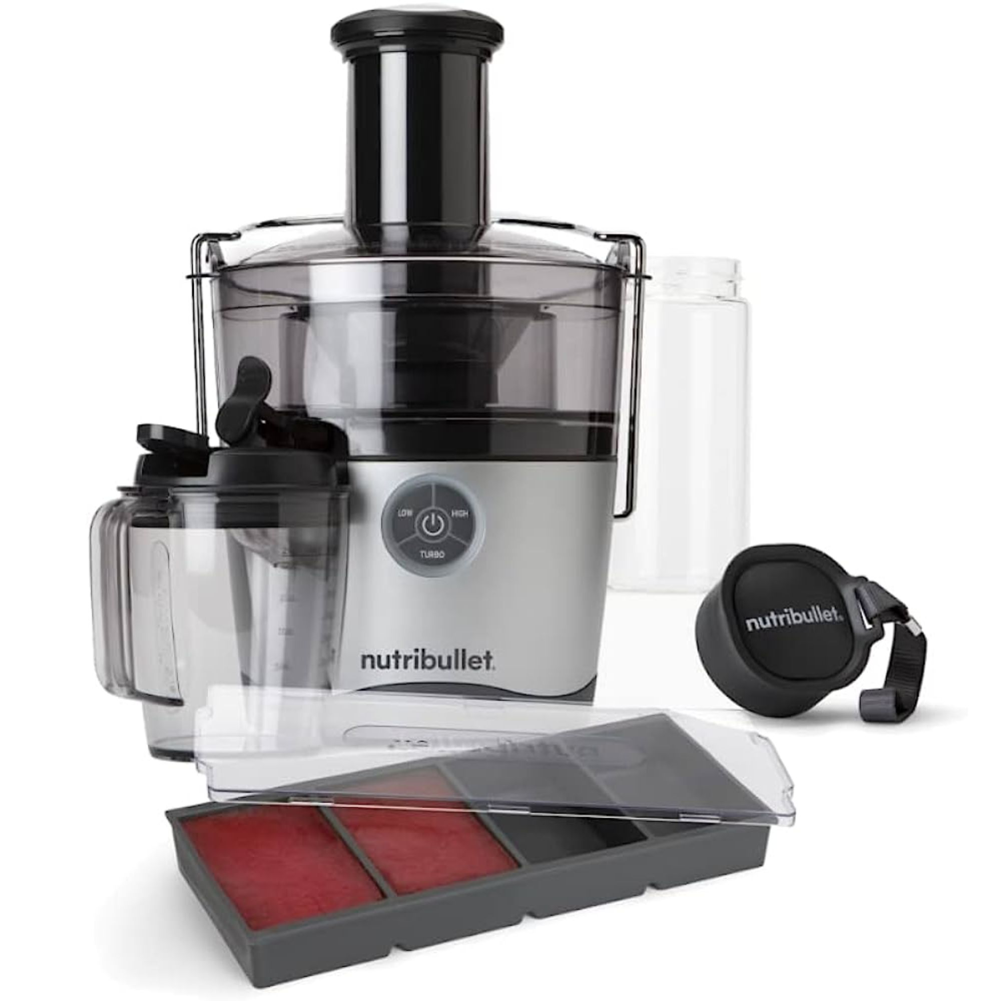Nutribullet pro juicer på hvit bakgrunn