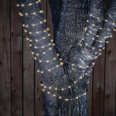 Bærebjelker Solenergi 200-talls varmhvit fe Led ledningsstrenglys Hage Dekorativ