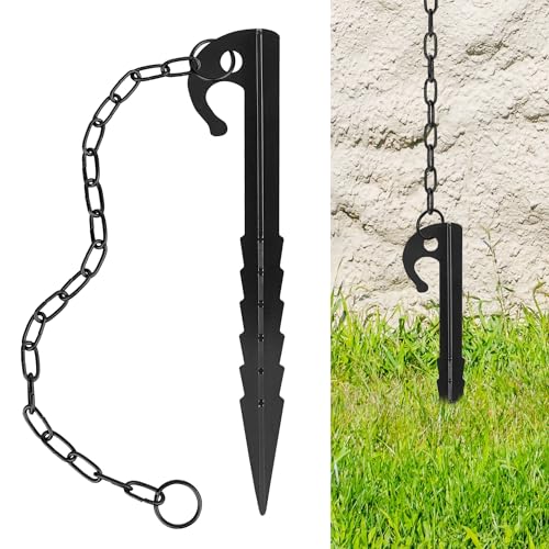 Tfro & Cile Rain Chain Anchoring Stake Black Cone Hagesøker for rennenedløp