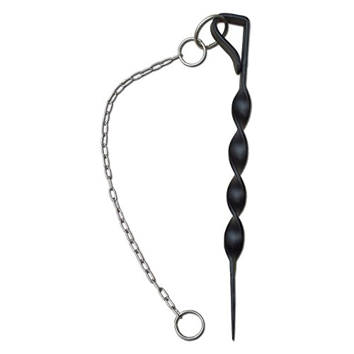 Monarch Rain Chains 15005, sort/rustfritt stål pulverlakkert jern regnkjede forankringsstake, Bla