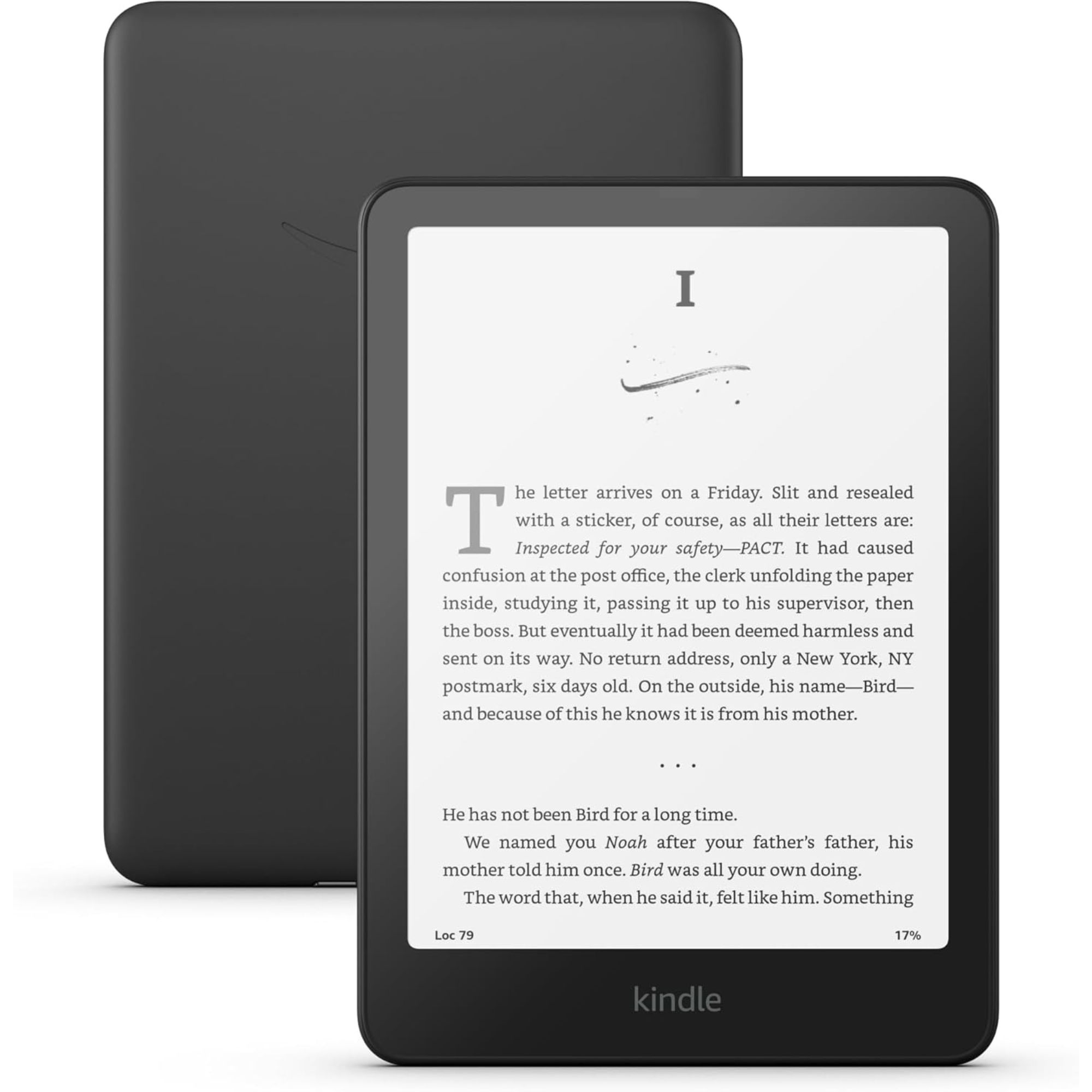 Amazon Kindle Paperwhite mot en hvit bakgrunn.