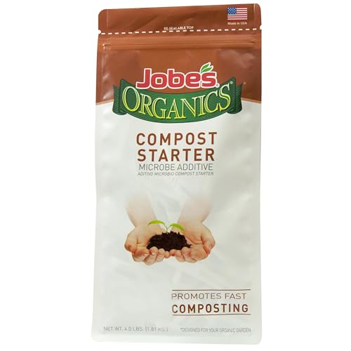 Jobe's Organics hurtigvirkende granulær gjødsel Kompoststarter, enkel plantepleie kompostakselerator, 4 pund pose