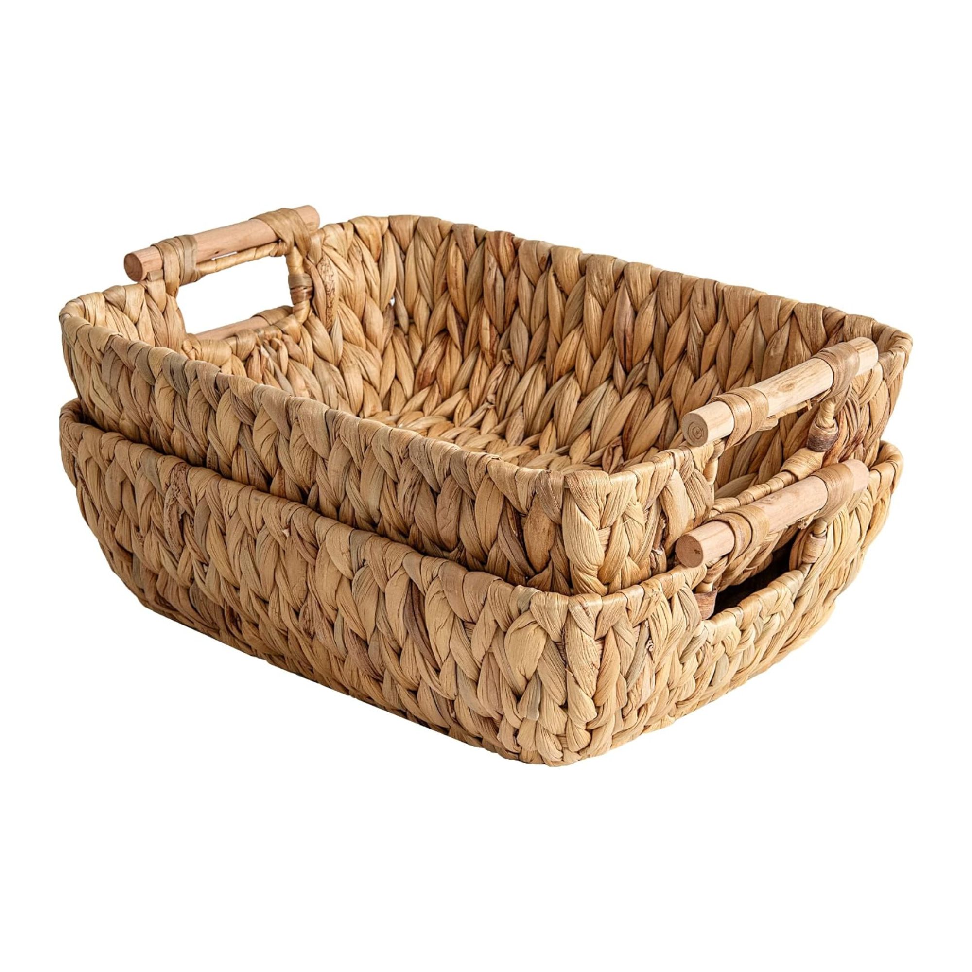 Vannhyacinth flettede kurver for organisering, 2-pack