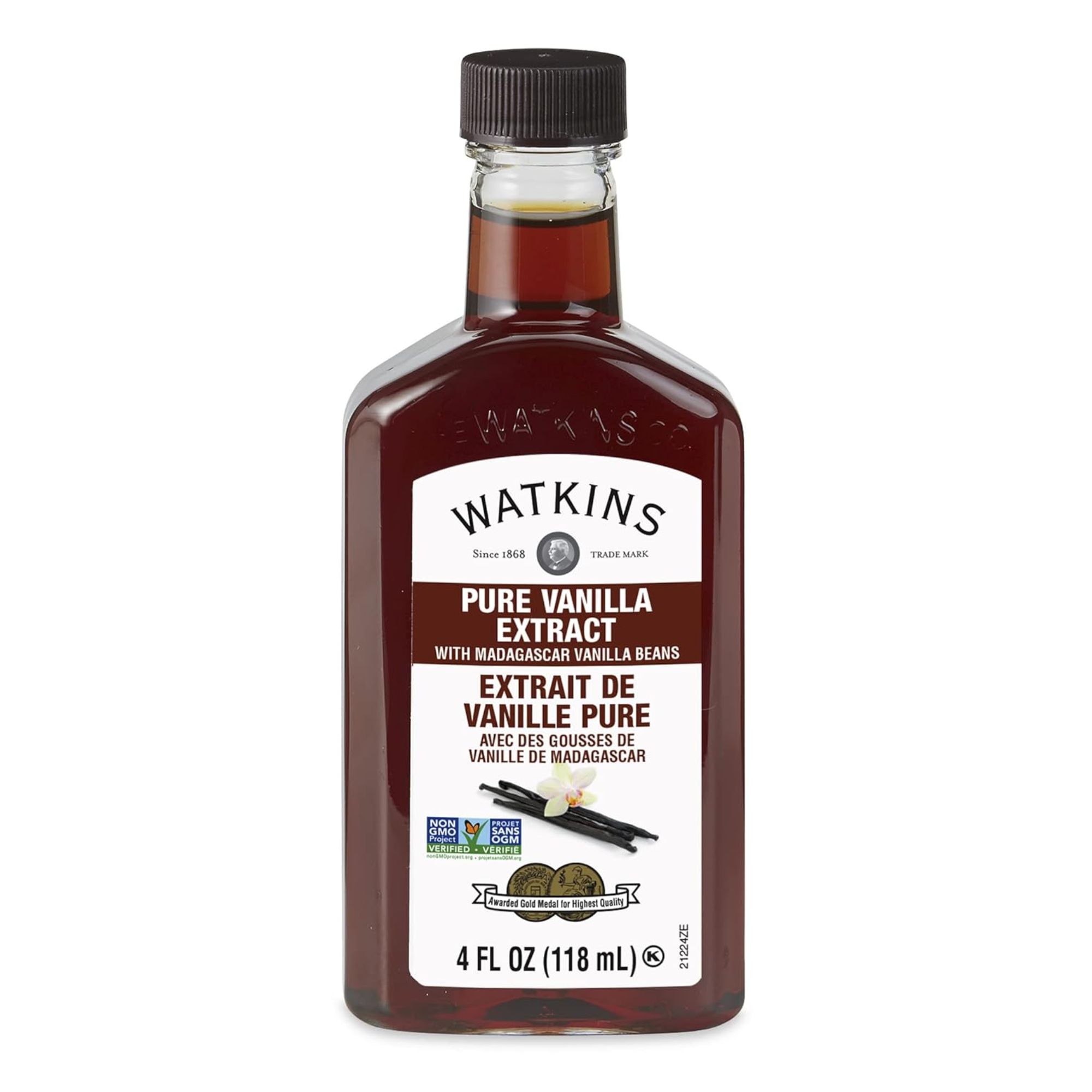 En flaske vaniljeekstrakt