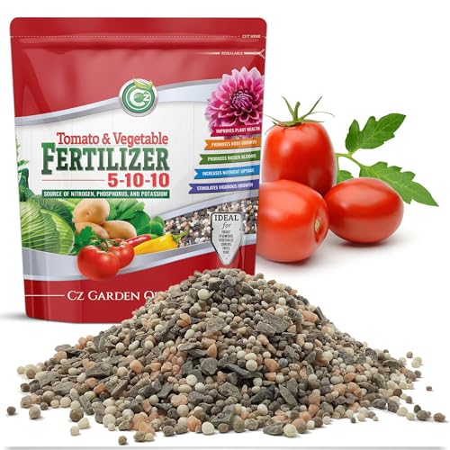 5-10-10 Tomat- og grønnsaksgjødsel - Laget i USA - Nitrogen, Fosfor, Kalium Plantemat for innendørs/utendørs planter og blomsterhager - Fremmer kraftig vekst og store blomster!