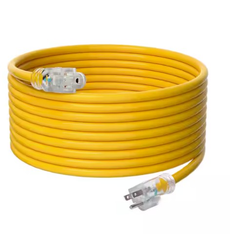 En gul kveilet gen-cord