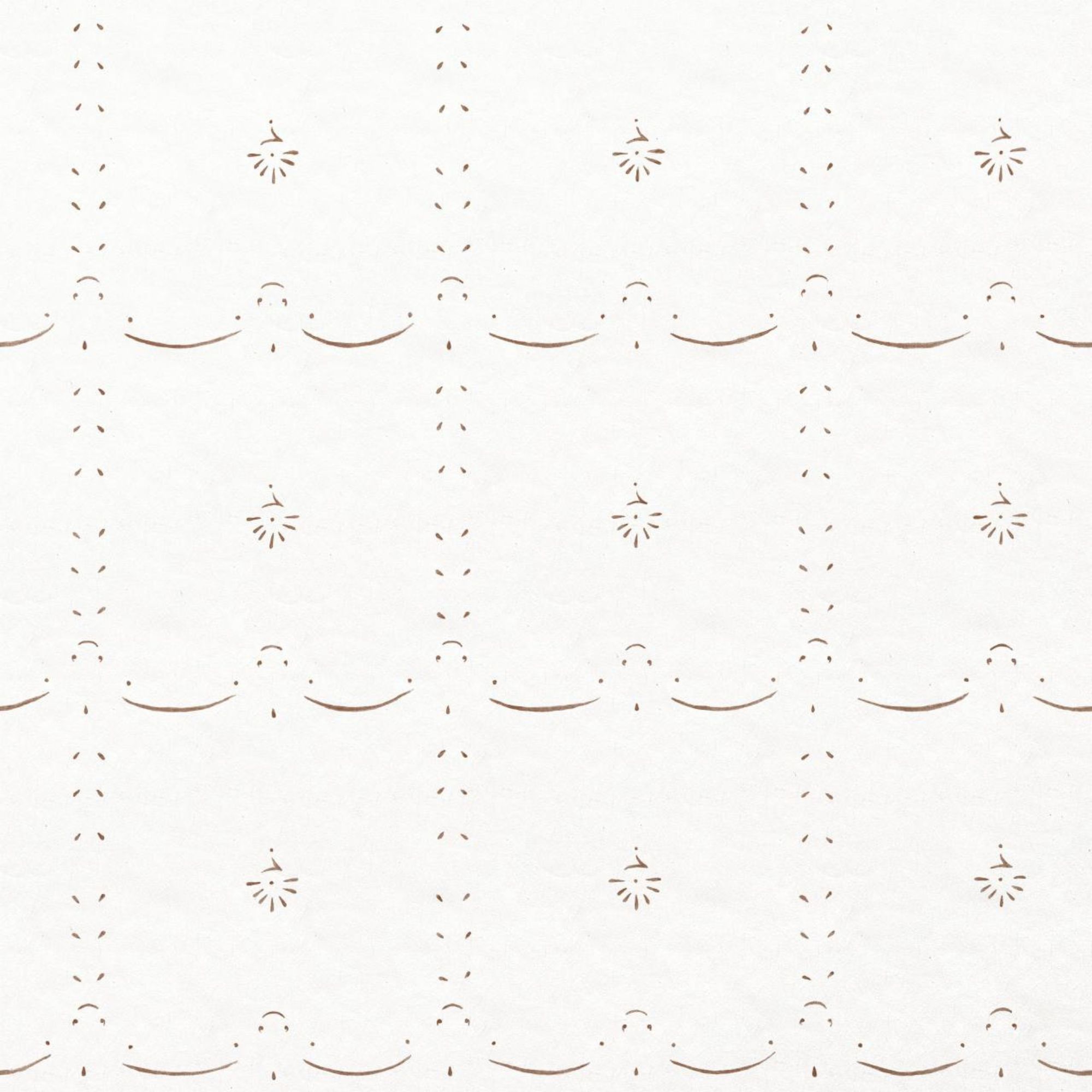 Grand Ditsy Delft Wallpaper in Sepia