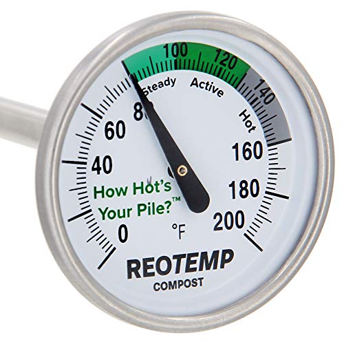 Reotemp 20 tommers Fahrenheit bakgård komposttermometer med digital kompostering