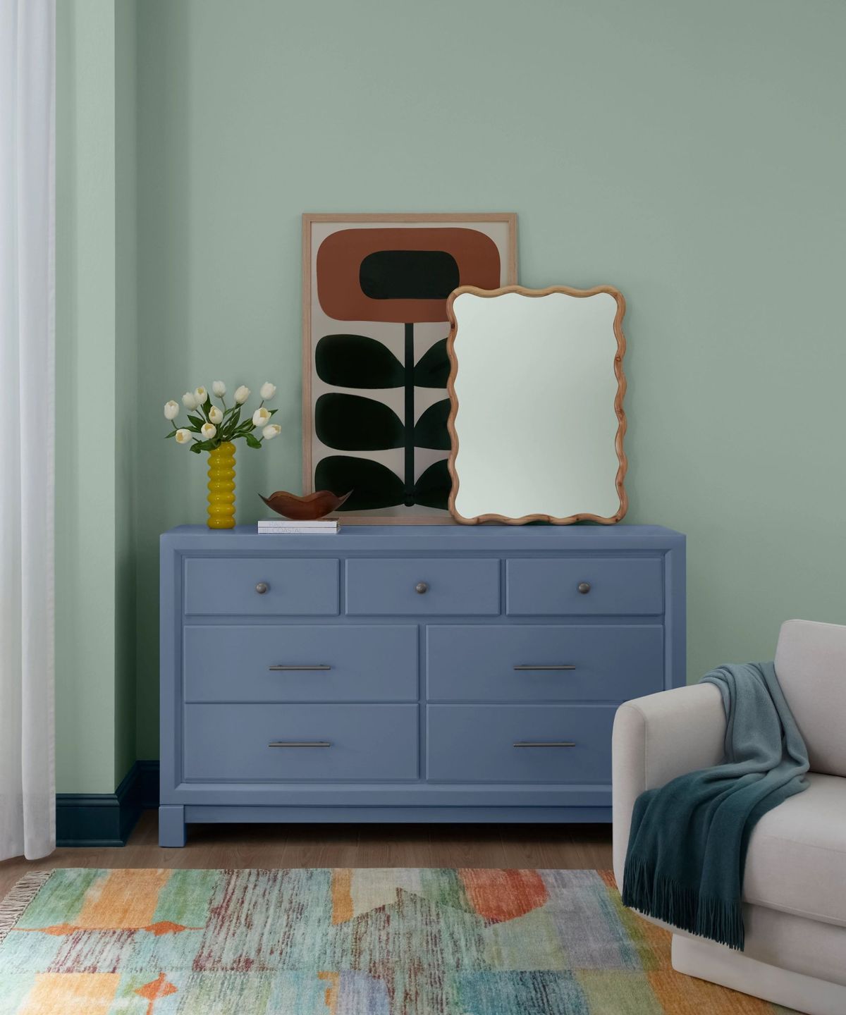 Sherwin-Williams '' Eclectic Minimalism 'malingspalett er en dristigere ta på vårpasteller-her er hvordan du dekorerer med hver nyanse