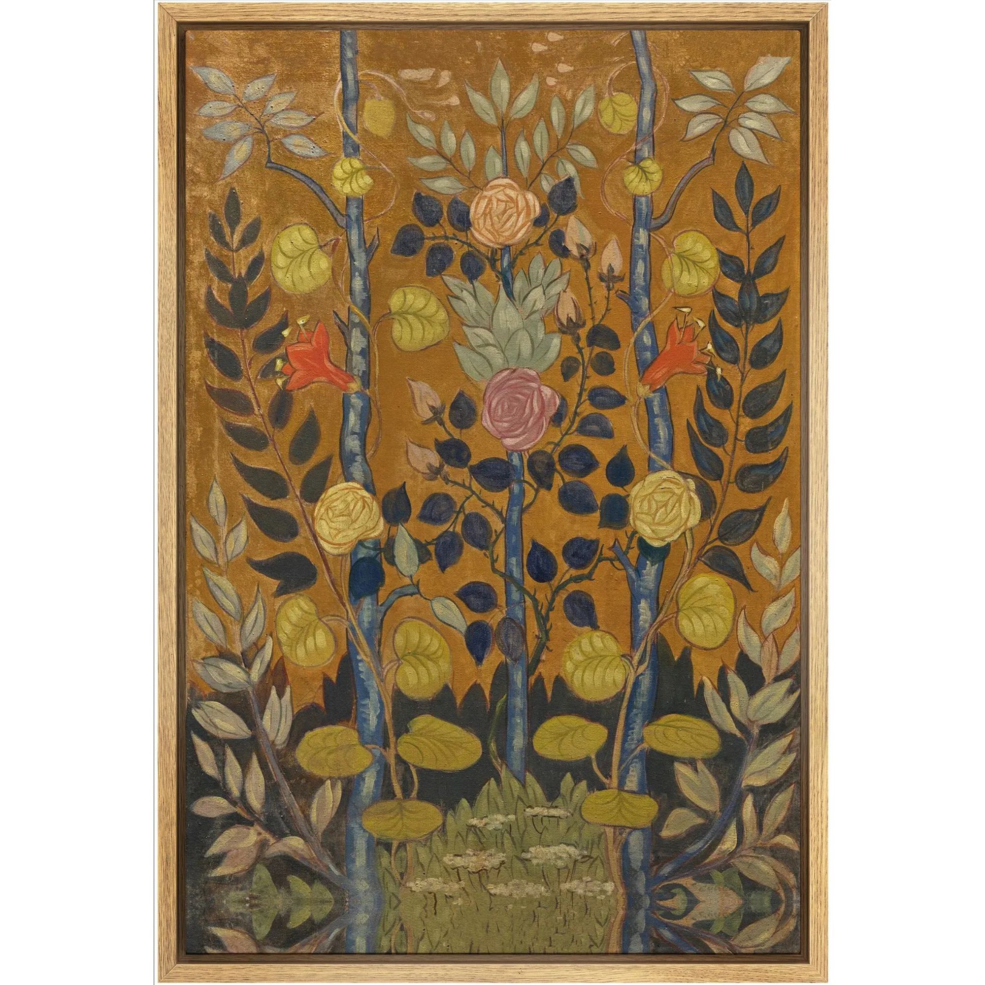 Innrammet lerret Wall Art Vintage Rose av Emile Bernard