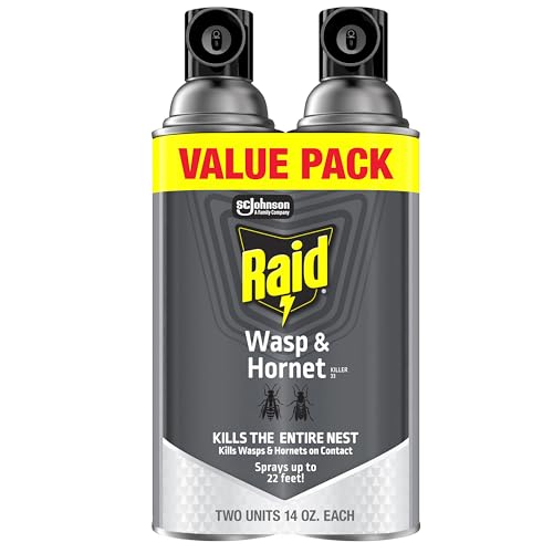 Amazon.com: Raid Wasp & Hornet Killer Spray, Bug Killer Kills hele reiret, 14 oz, 2 Count: Patio, Lawn & Garden