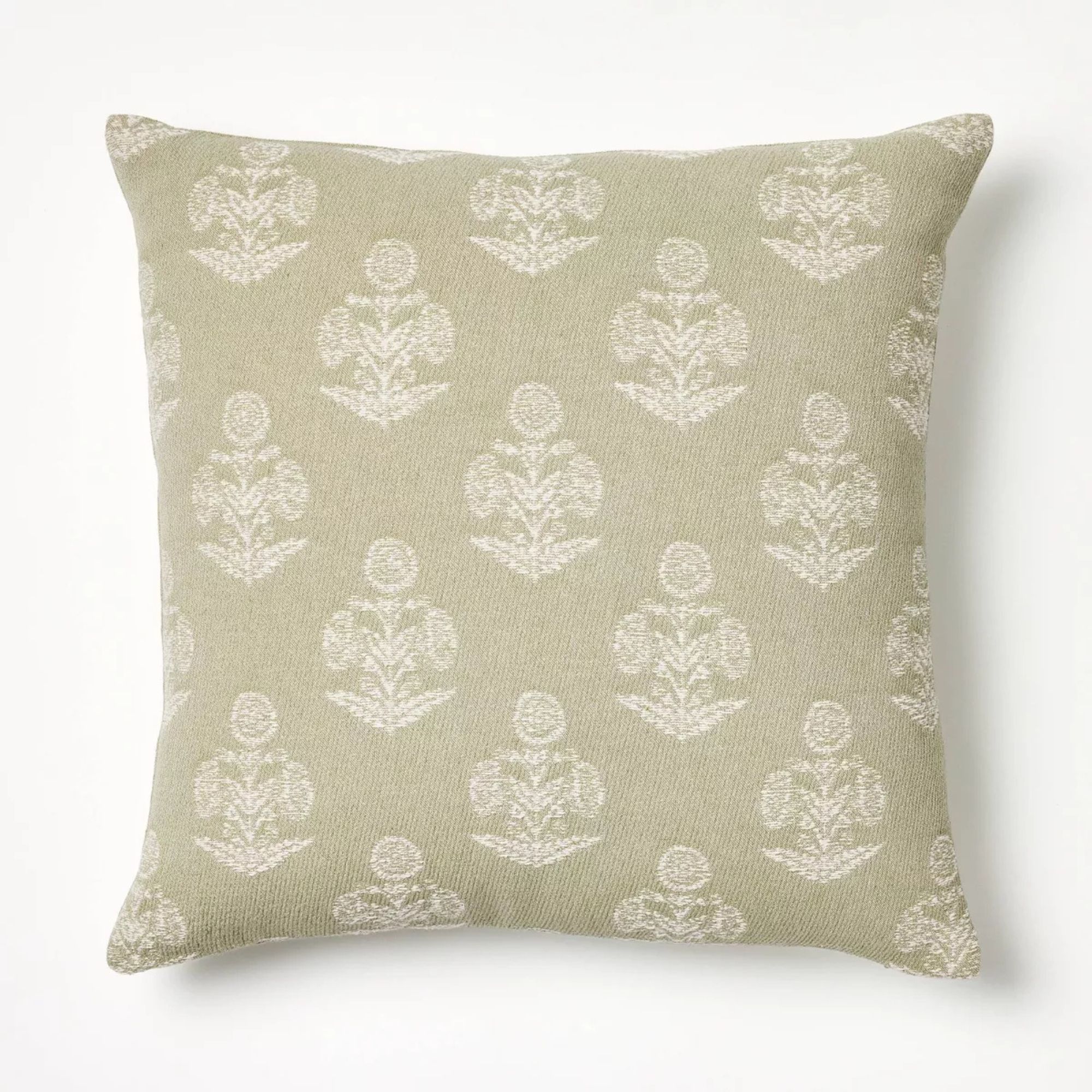 Vevd blokkutskrift Square Throw Pillow