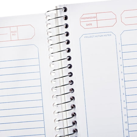 Pen+Gear Project Planner med nummererte linjer, White, 9.5