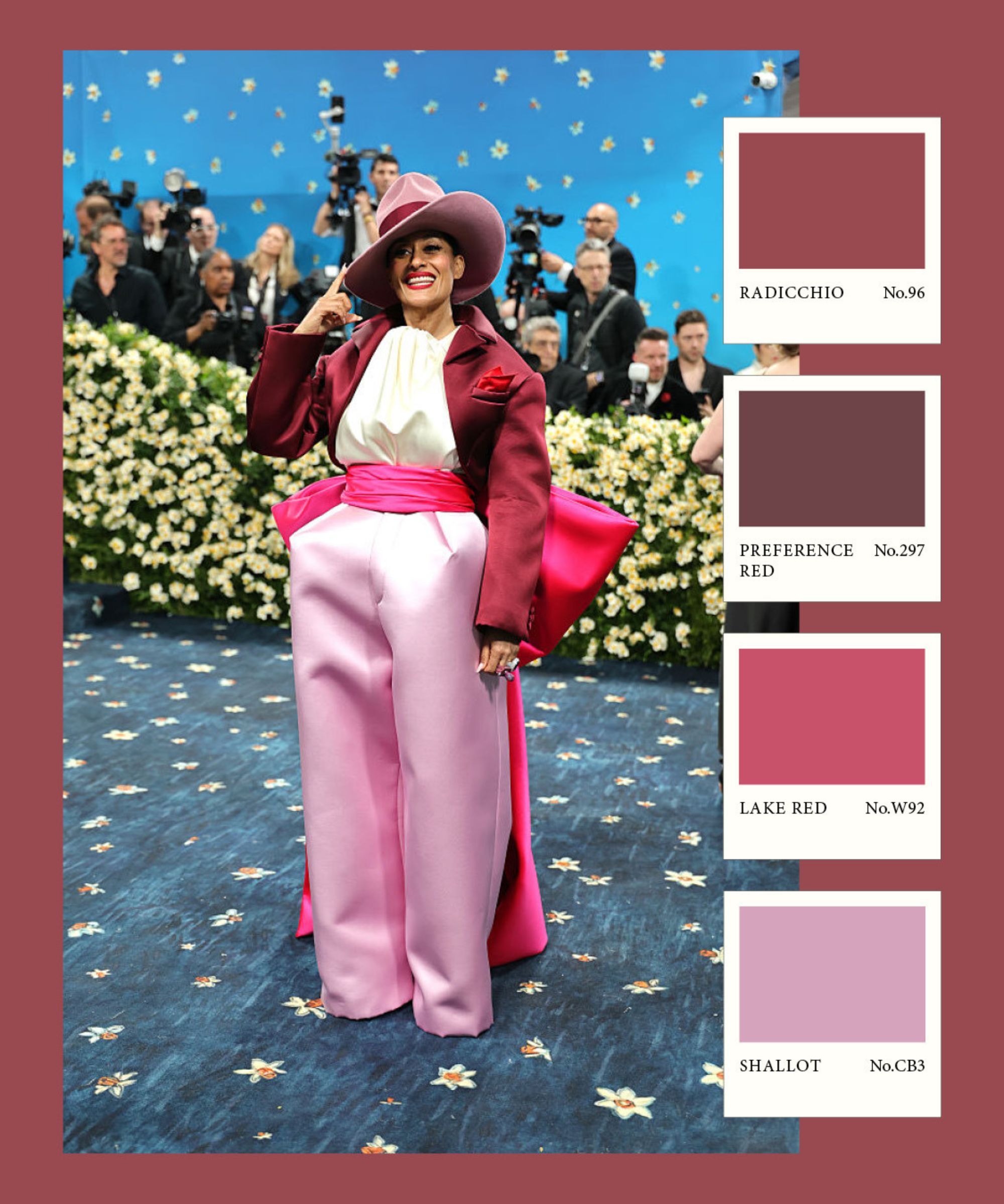 Tracee Ellis Ross i et rosa dressantrekk på Met Gala
