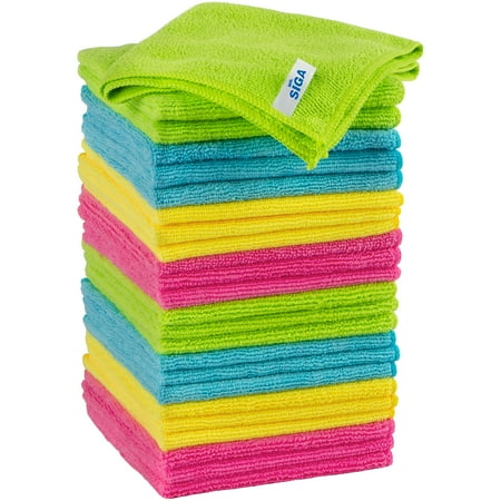 Mr.Siga mikrofiber rengjøringsklut, pakke med 24, størrelse: 12.6