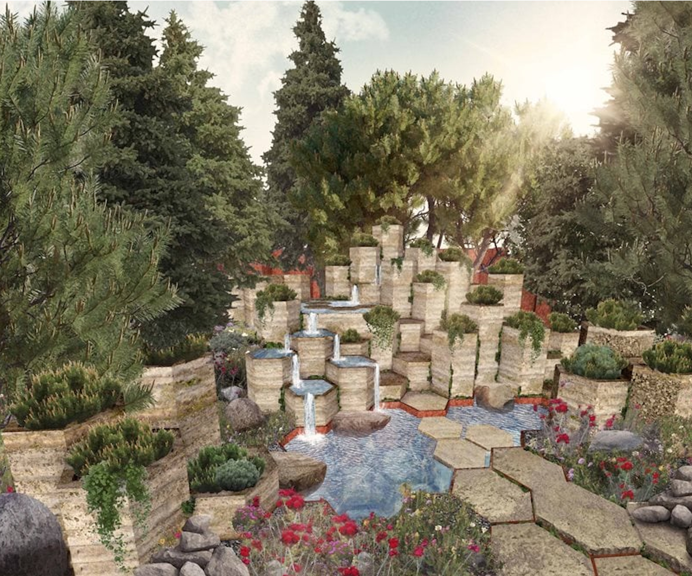 RHS Det britiske Røde Kors 'her for Humanity' Garden