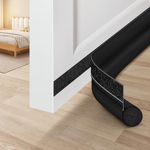 Maxtid Door Draft Stopper 36 tommers svart justerbar dørutkast Blokkerer inngangsdørutkast til beskyttelse for bunnen av dører vær stripping dør tetning stripe