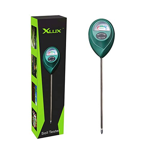 Xlux jordfuktighetsmåler, plantevannsmonitor, hygrometer sensor for hagearbeid, jordbruk, innendørs og utendørs planter, ingen batterier påkrevd