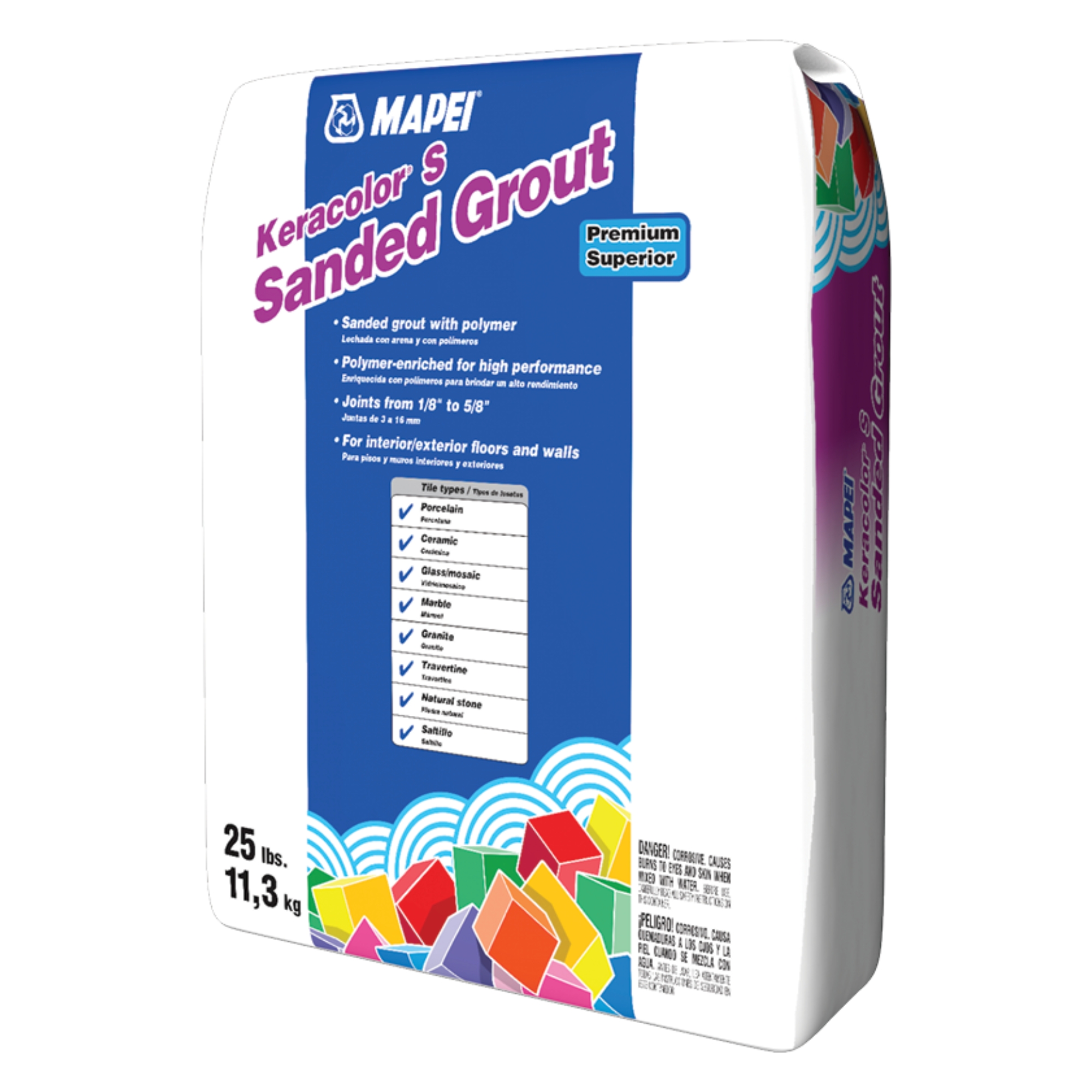 Mapei Keracolors hvit sementholdig slipt pulverfugemasse
