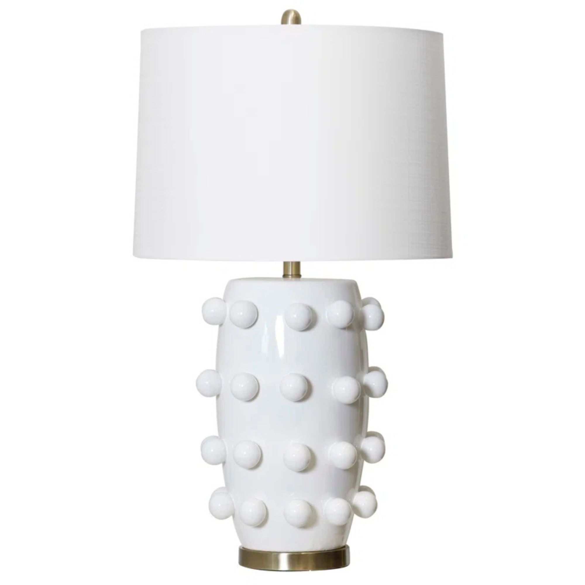 Hvit boble basebordlampe