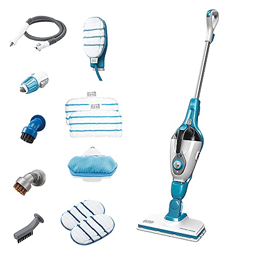Black+Decker 7-in-1 Steam Mop and Steam Glove Handheld Steamer, Complete Steam Cleaning Solution, Corded (HSMC1361SGP)