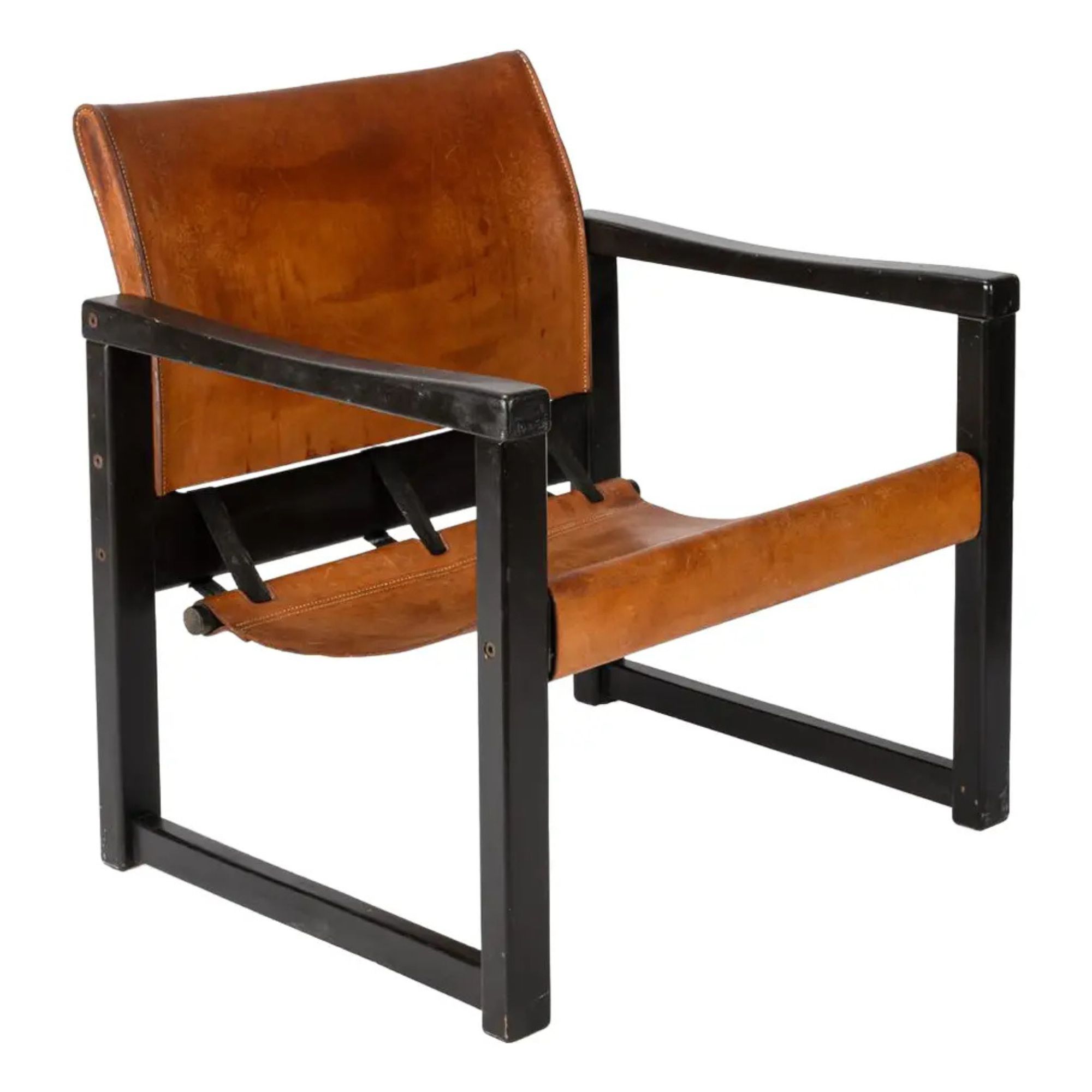 Safari skinn lenestol av Karin Mobring, 1970 -tallet