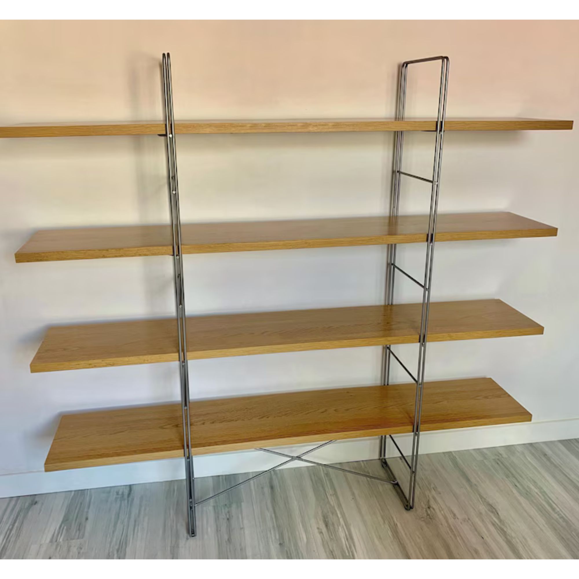 IKEA Niels Gammelgaard 1980 -tallets hylle - Vintage Industrial Design - Rare Scandinavian Metal Tubo Bookcase