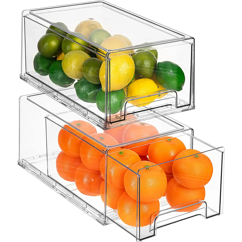 Prep & Savor Corrinn Sorbus 2 Pack Large Clear Stackable Pull-Out Organization and Storage Skuffers & Reviews | Wayfair