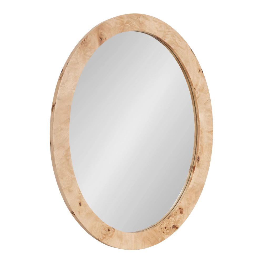 Kate og Laurel Burlock Modern Burlwood Oval Mirror