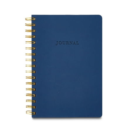Pen+Gear PU Cover Journal, Navy, 240 sider, spiral, ubelagt papir.